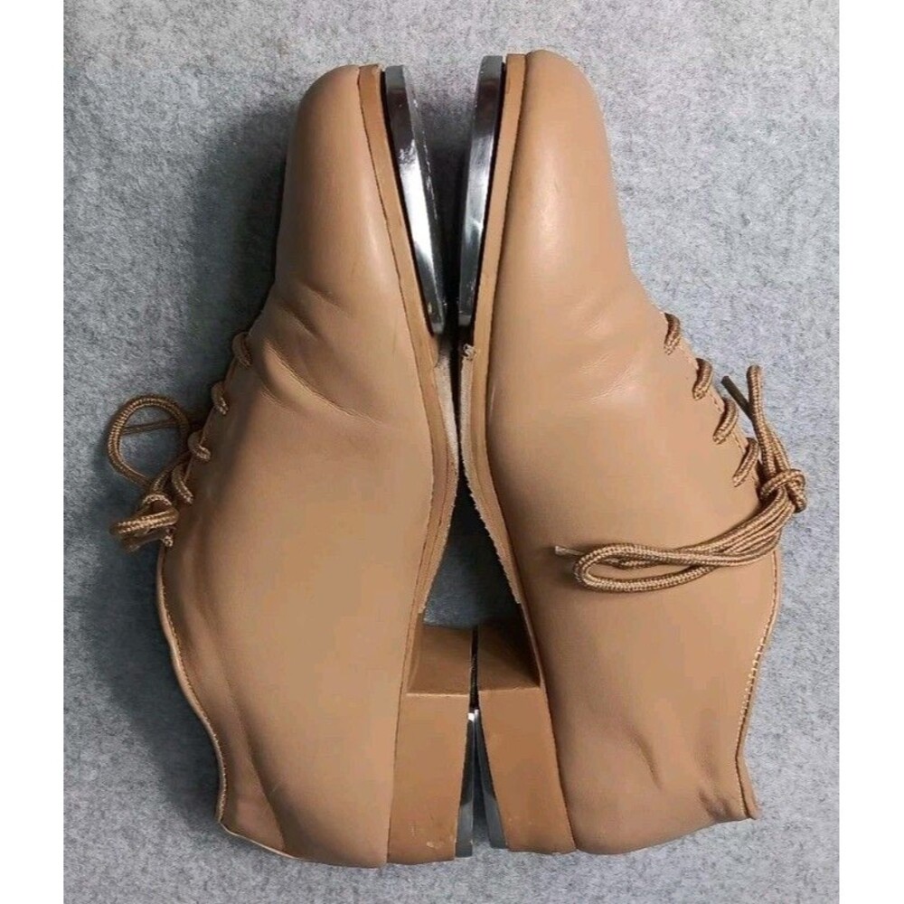 Dance Class Rhythm Tones Tap Dance Shoes Womens Size 9.5 Khaki Musical Footwear - Picture 8 of 11